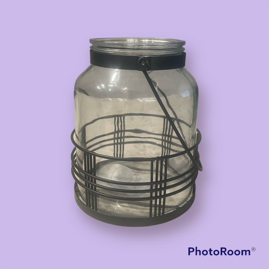 Large Round Glass Lantern